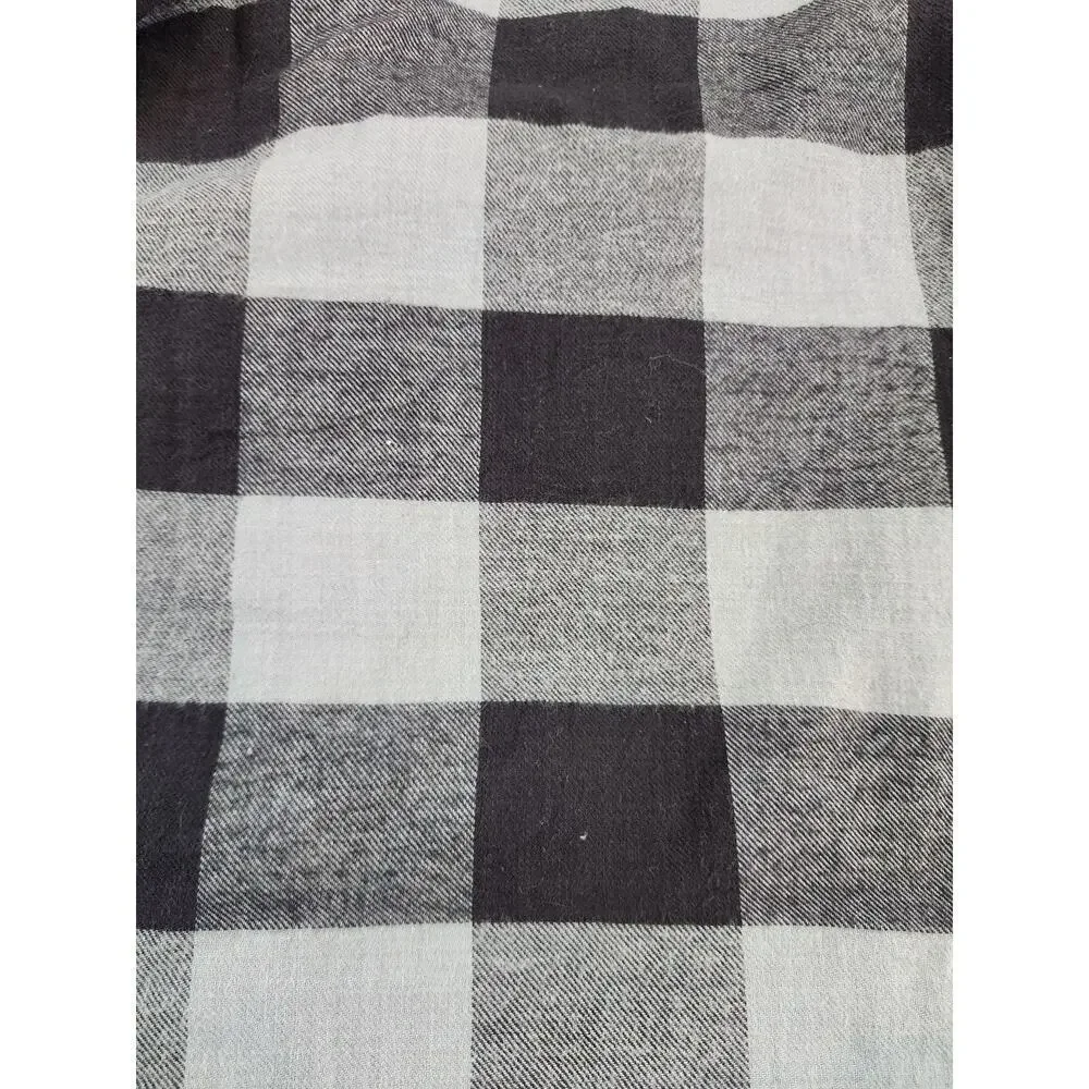 Craftsman hooded flannel jacket quilted lining men's sz XL black gray